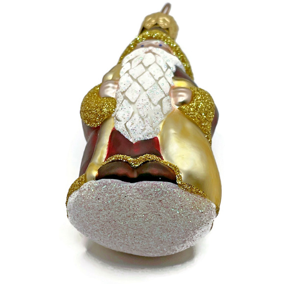 Patricia Breen Ornament Woodland Santa Claus Bordeaux Gold Christmas Tree Decor - Picture 10 of 10